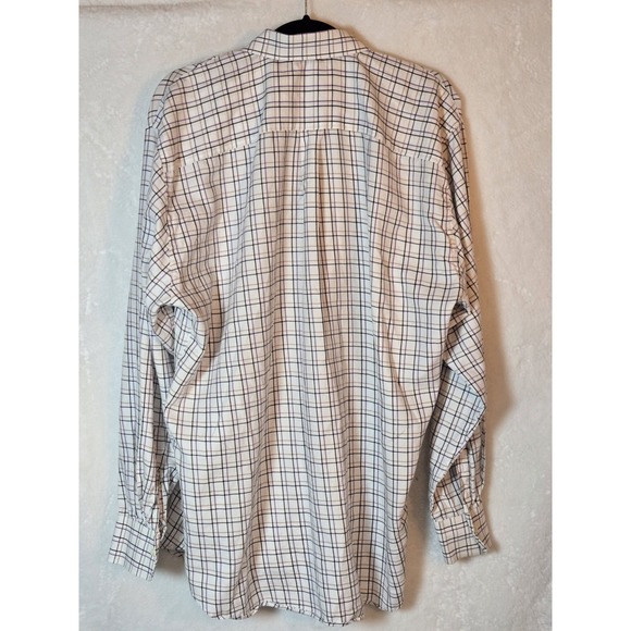Peter Millar Performance Shirt Mens XL White‎ Plaid Check Stretch Button Down - Picture 2 of 7